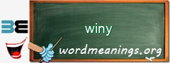 WordMeaning blackboard for winy